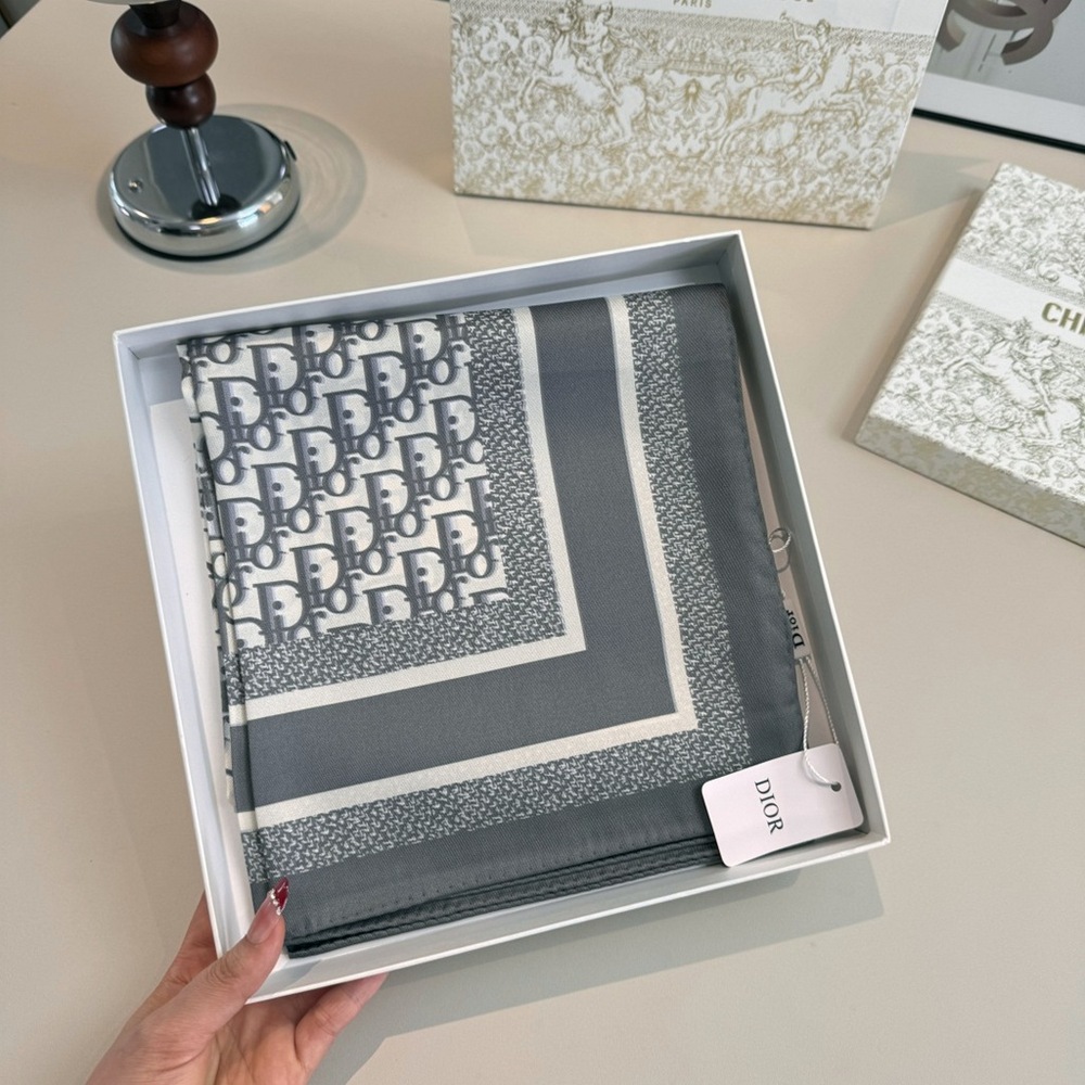 Dior Silk Square Scarf - Picture 7 of 8